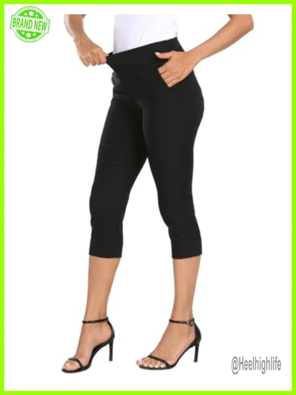 Women's Stretch Pull On Capri Pants 19